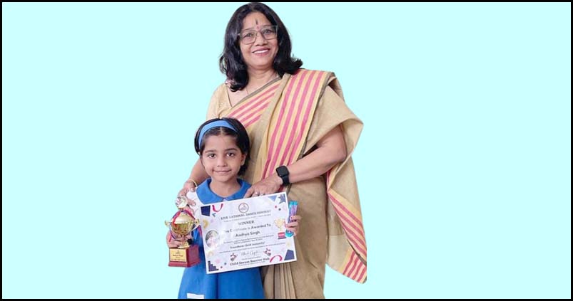 Aadhya of CMS wins first prize in National Dance Competition